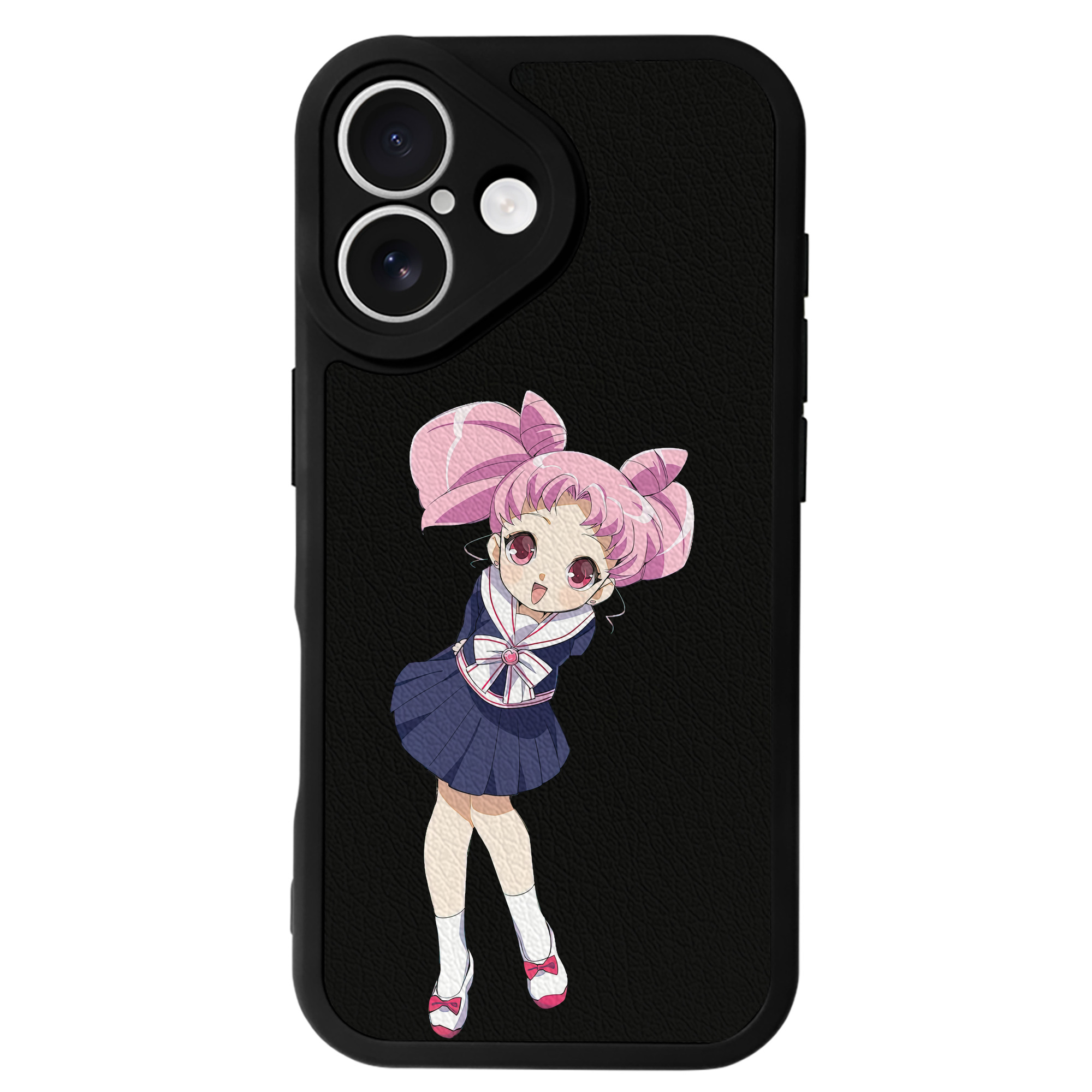 （画像用） 美少女戦士セーラームーン ちびうさ Sailor Moon Chibiusa Tsukino Usagi Small Lady Serenity 【iPhone 16シリーズ対応】シリコンスマホケース（レザー調） 材質：シリコン